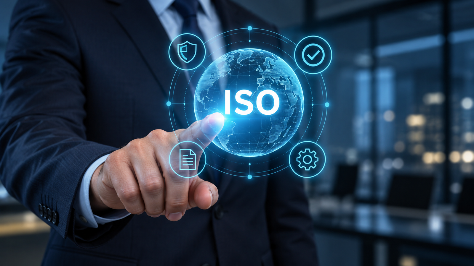 Professional reviewing digital compliance documents